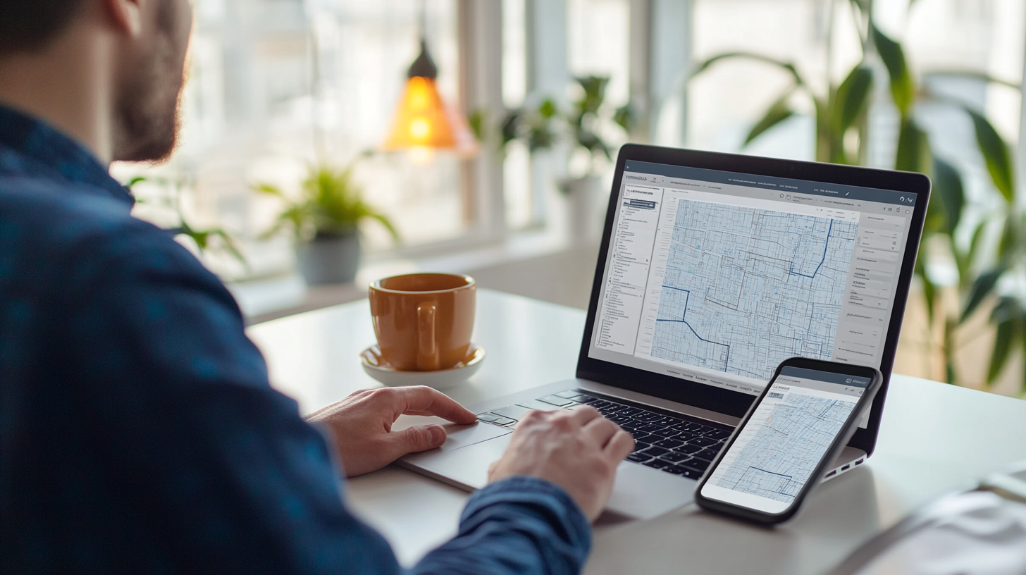 Flow Connects client portal showing drainage asset map with 3D manhole model